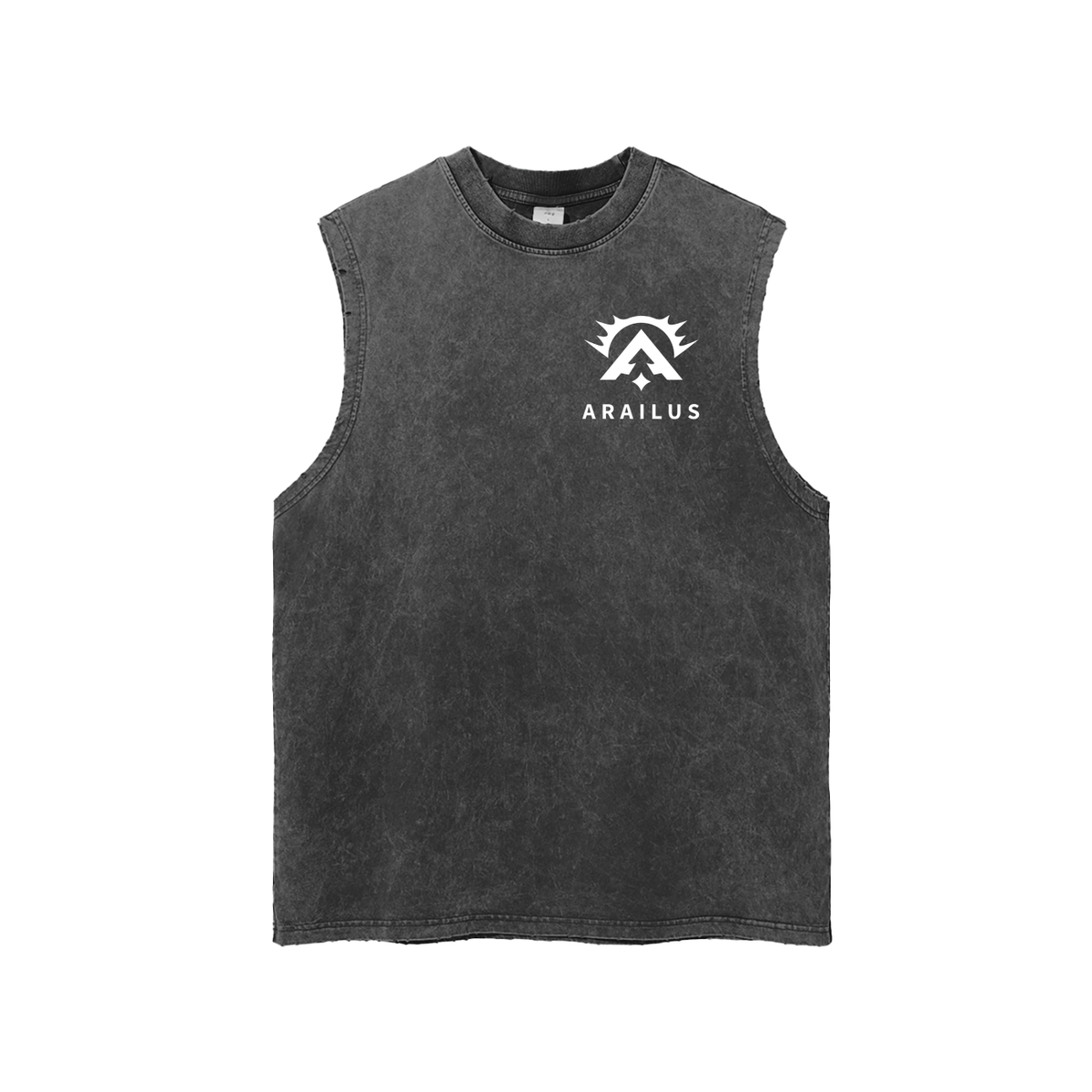 Snow Washed Frayed Hem Tank Top
