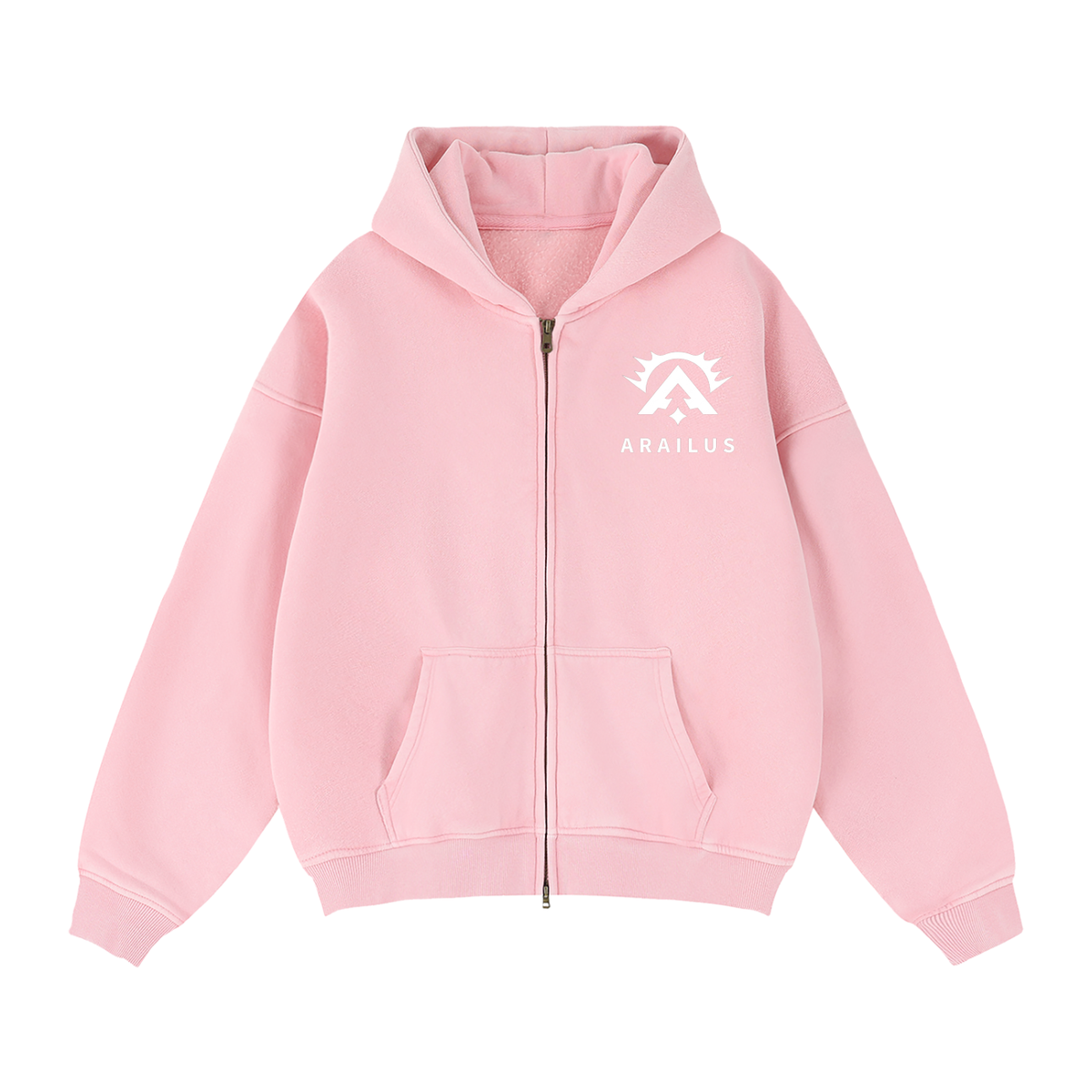 Zip-Through Boxy Fleece Hoodie