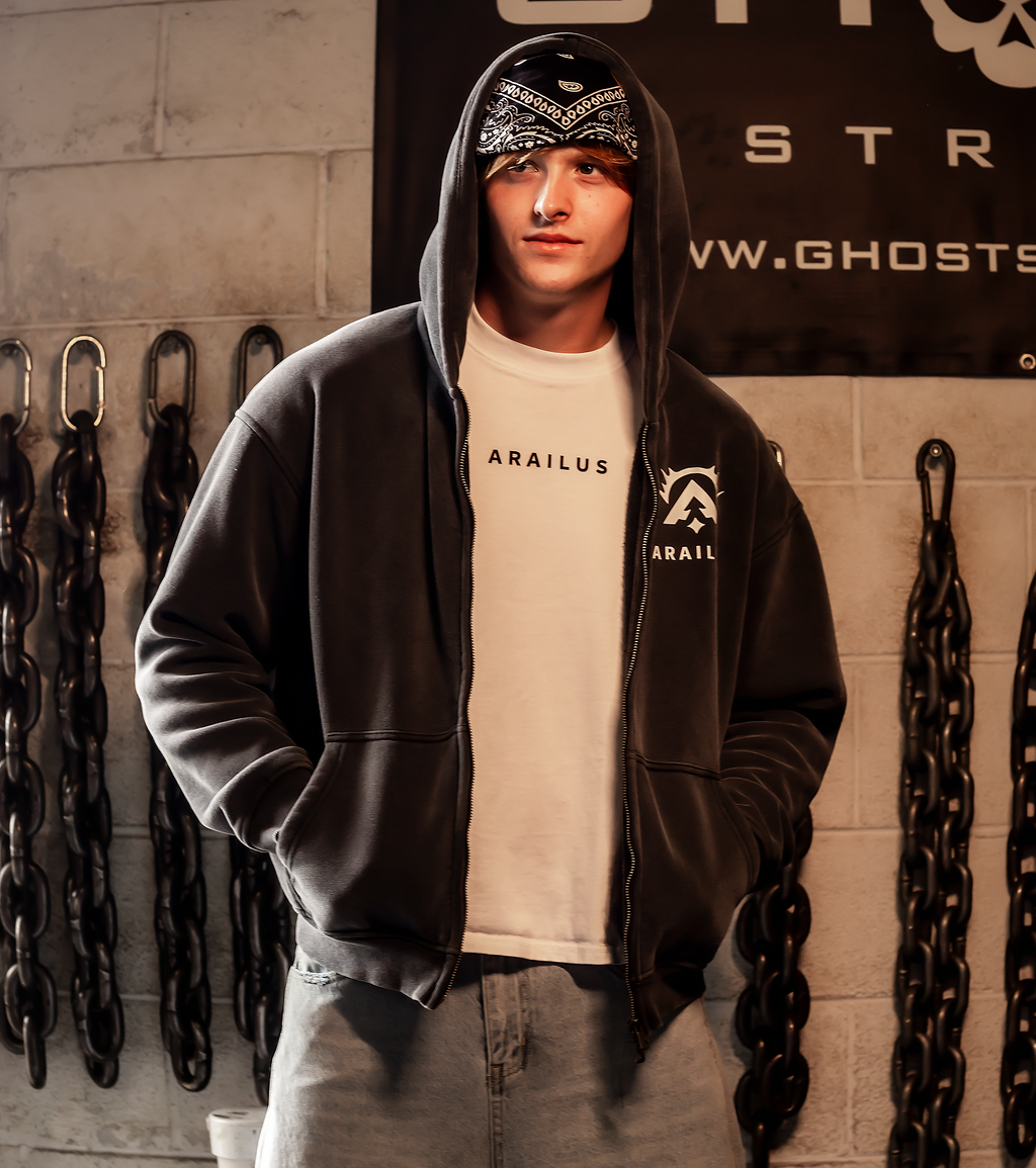 Zip-Through Boxy Fleece Hoodie