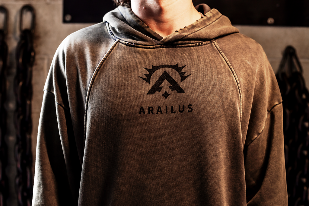 Vintage Washed Frayed-Hem Hoodie