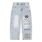 Men's Vintage Wash Sunfade Barrel Leg Jeans